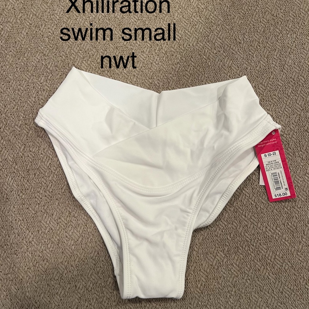Xhilaration White Swim Bottoms nwt